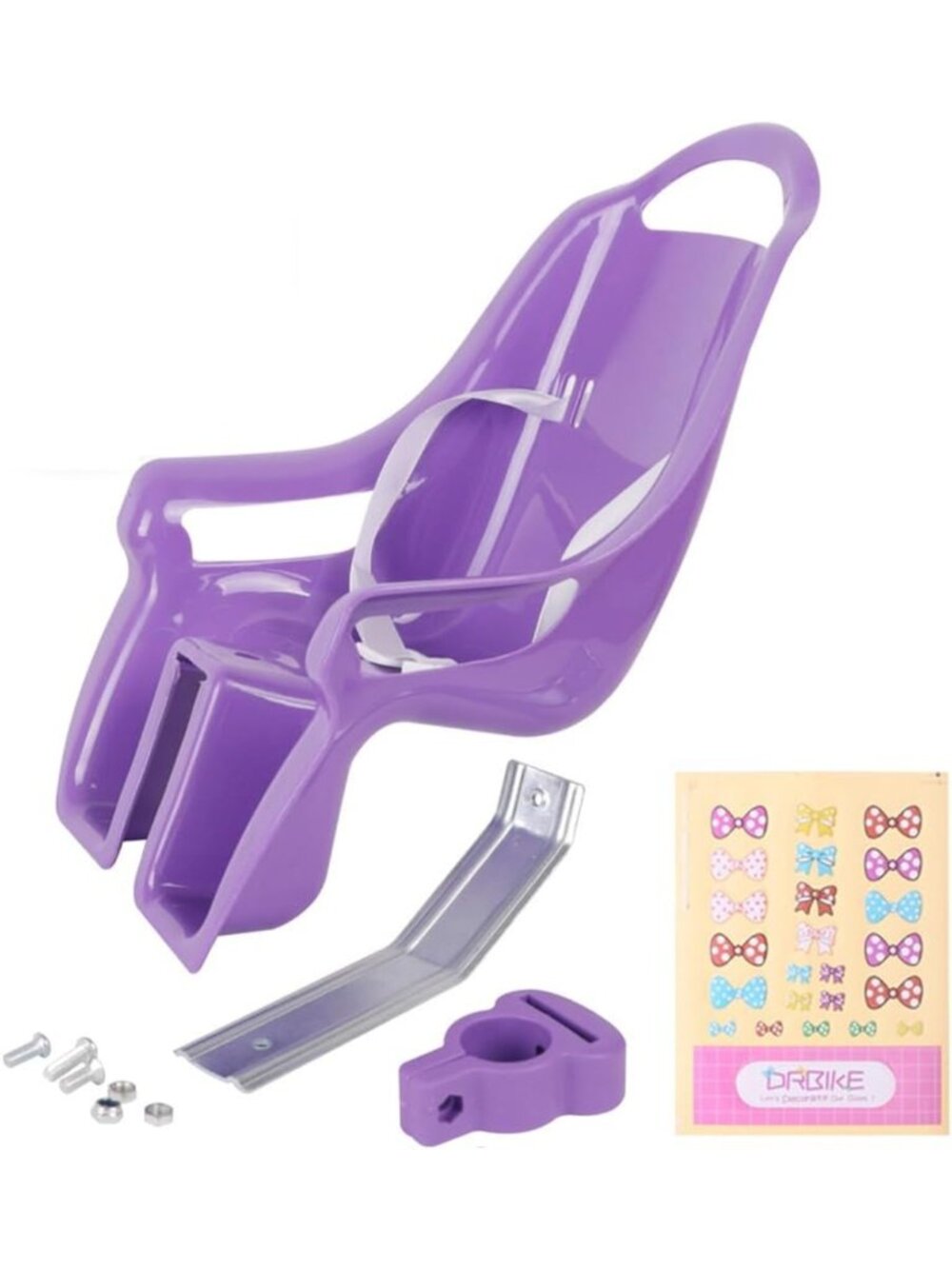 Doll Bike Seat for Girls - 18"-22" Doll Carrier Attachment, Kids Bike Accessory